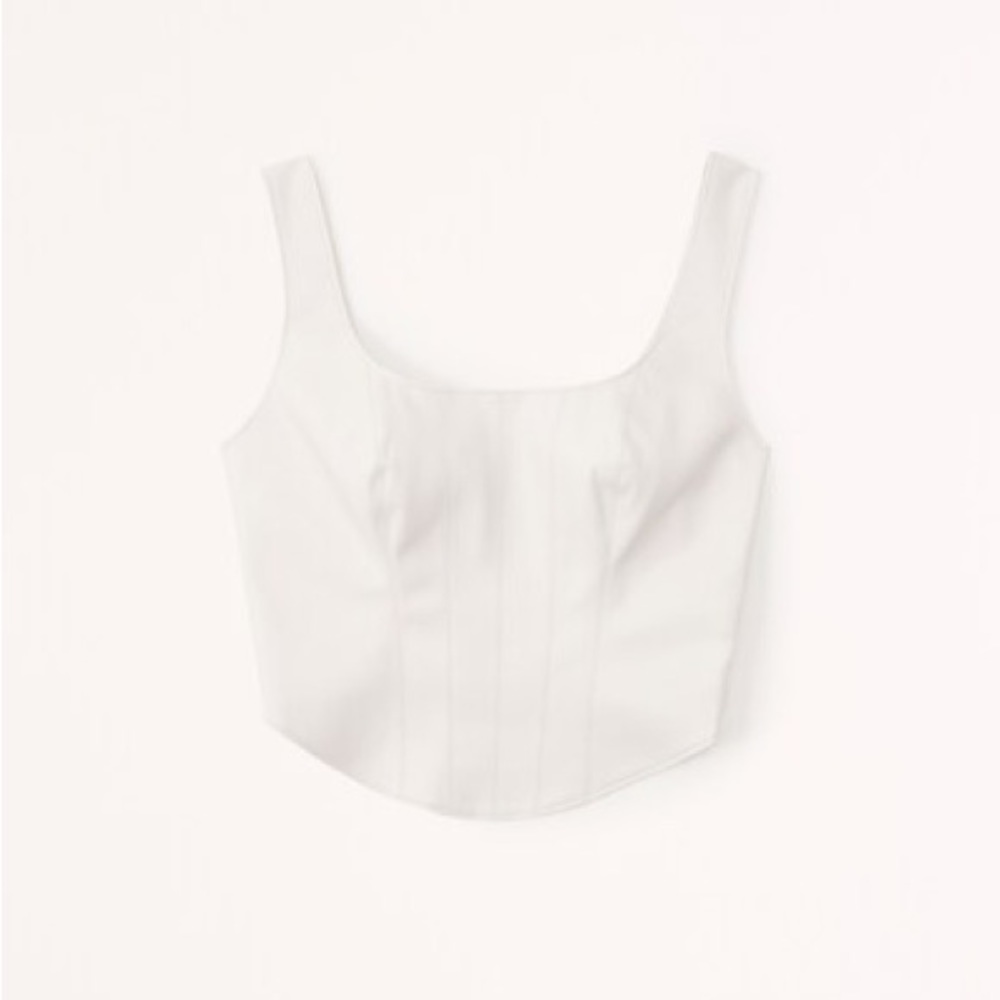 Abercrombie & Fitch White Crop Top